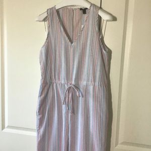 Anthropologie Drew Jumpsuit striped pink
